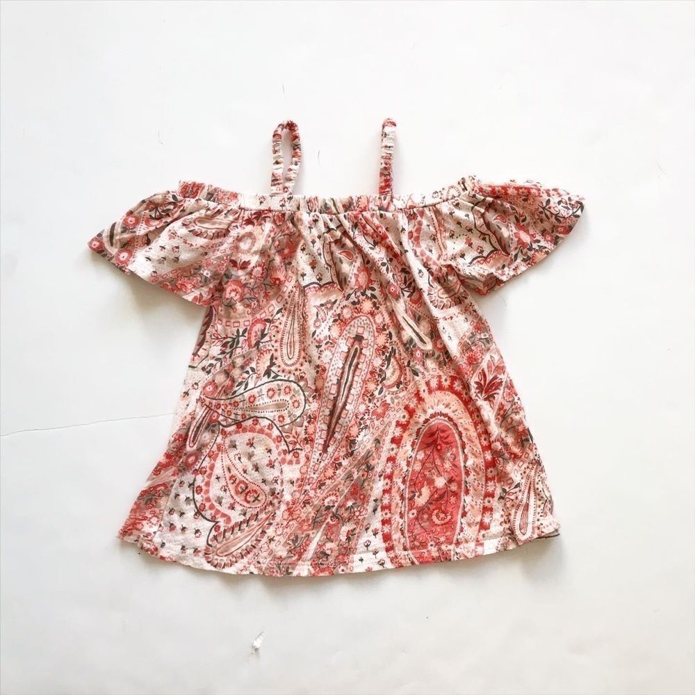 Old Navy paisley cold shoulder dress EUC 18-24m